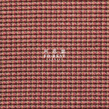 Yarn Dyed Cotton - Tiny Square Fabric Red