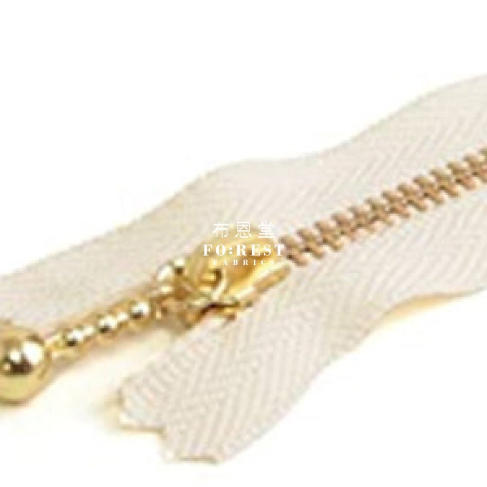 YKK 10cm Zipper Golden Colour - FO:REST Fabric 布恩堂Liberty fabrictana lawnjapanese fabricykk zipper