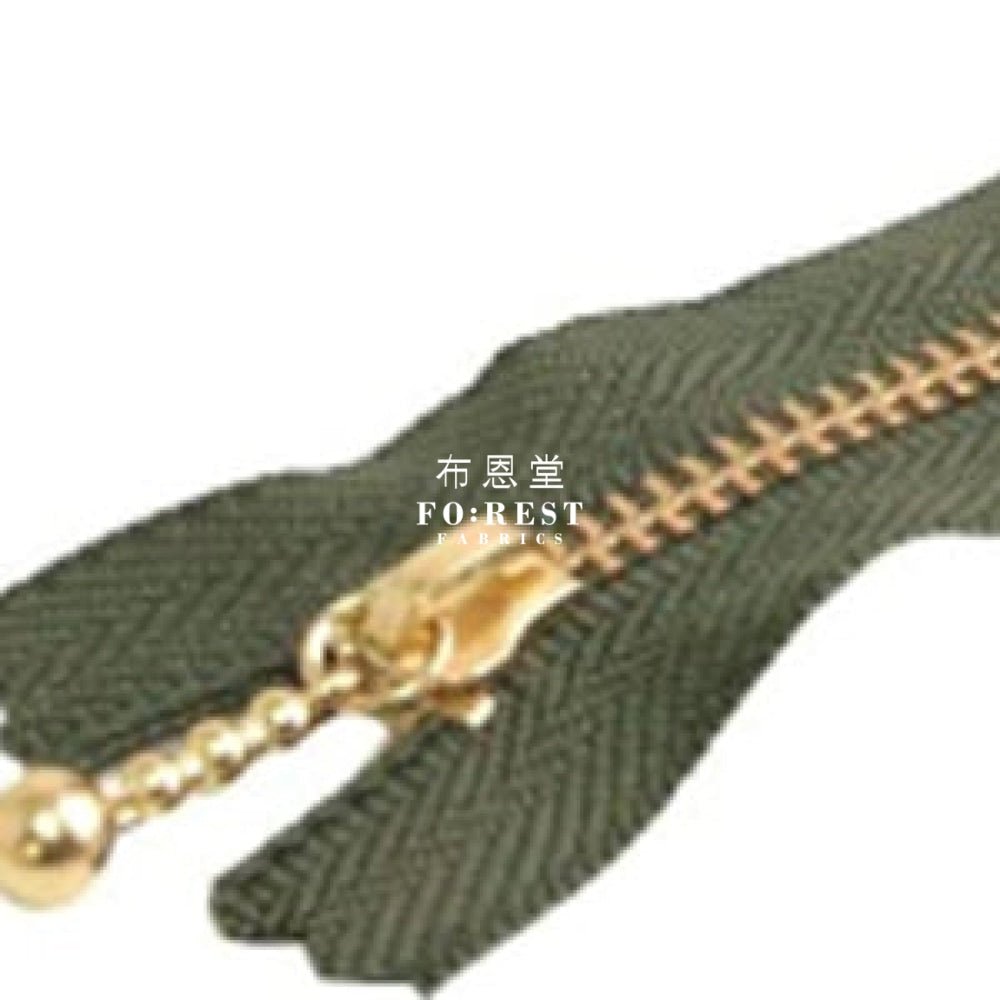 YKK 10cm Zipper Golden Colour - FO:REST Fabric 布恩堂Liberty fabrictana lawnjapanese fabricykk zipper