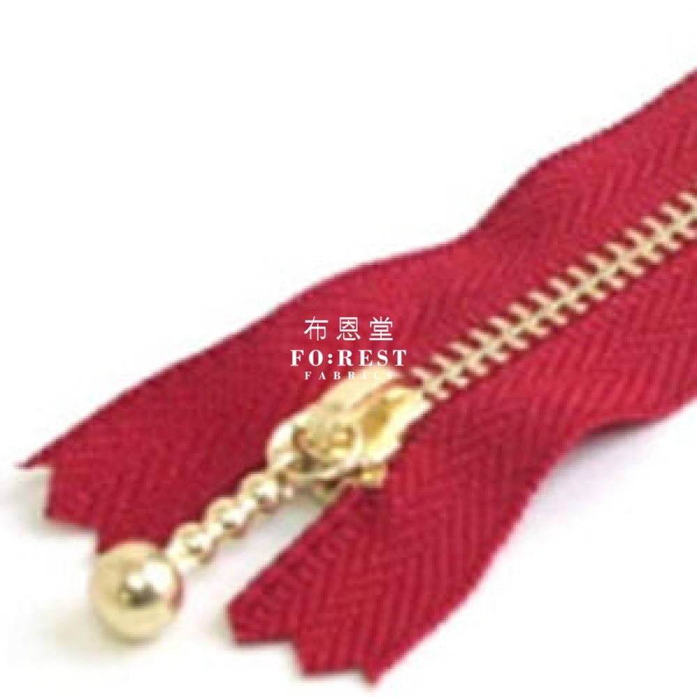 YKK 10cm Zipper Golden Colour - FO:REST Fabric 布恩堂Liberty fabrictana lawnjapanese fabricykk zipper