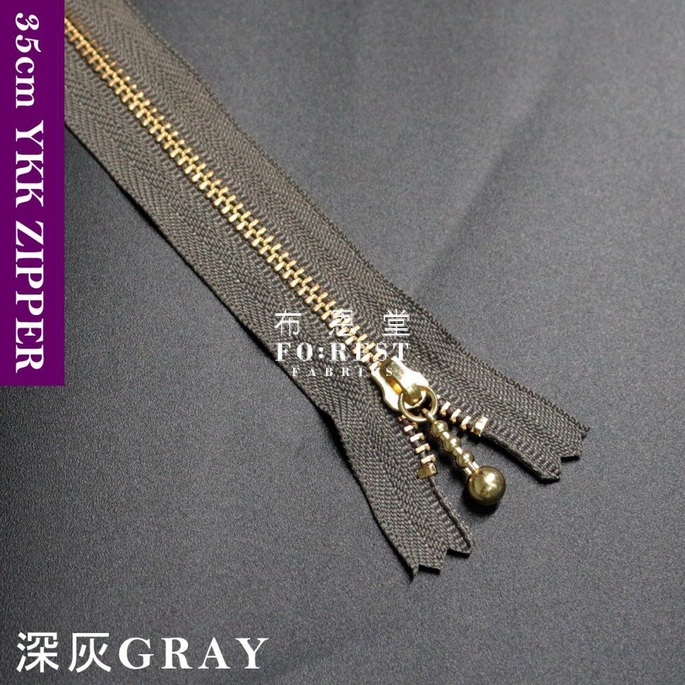 YKK 35cm Zipper Golden - FO:REST Fabric 布恩堂Liberty fabrictana lawnjapanese fabricykk zipper