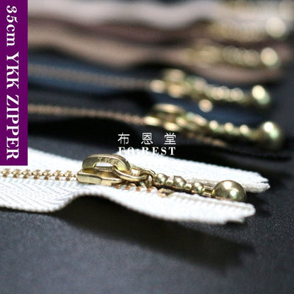 YKK 35cm Zipper Golden - FO:REST Fabric 布恩堂Liberty fabrictana lawnjapanese fabricykk zipper