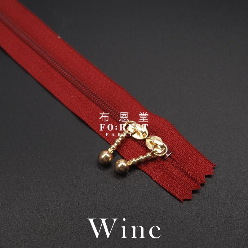 Ykk 40Cm Double-Sided Zipper Golden