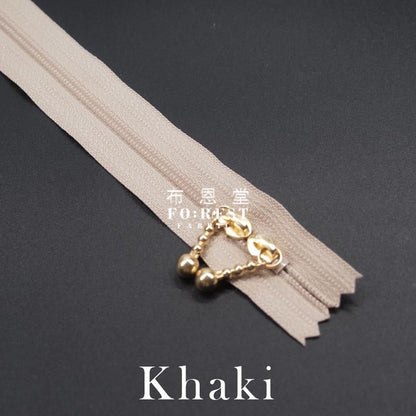 YKK 40cm Double - sided Zipper Golden - FO:REST Fabric 布恩堂Liberty fabrictana lawnjapanese fabricykk zipper