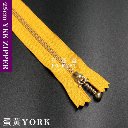 Ykk Zipper Golden 25Cm Oragne