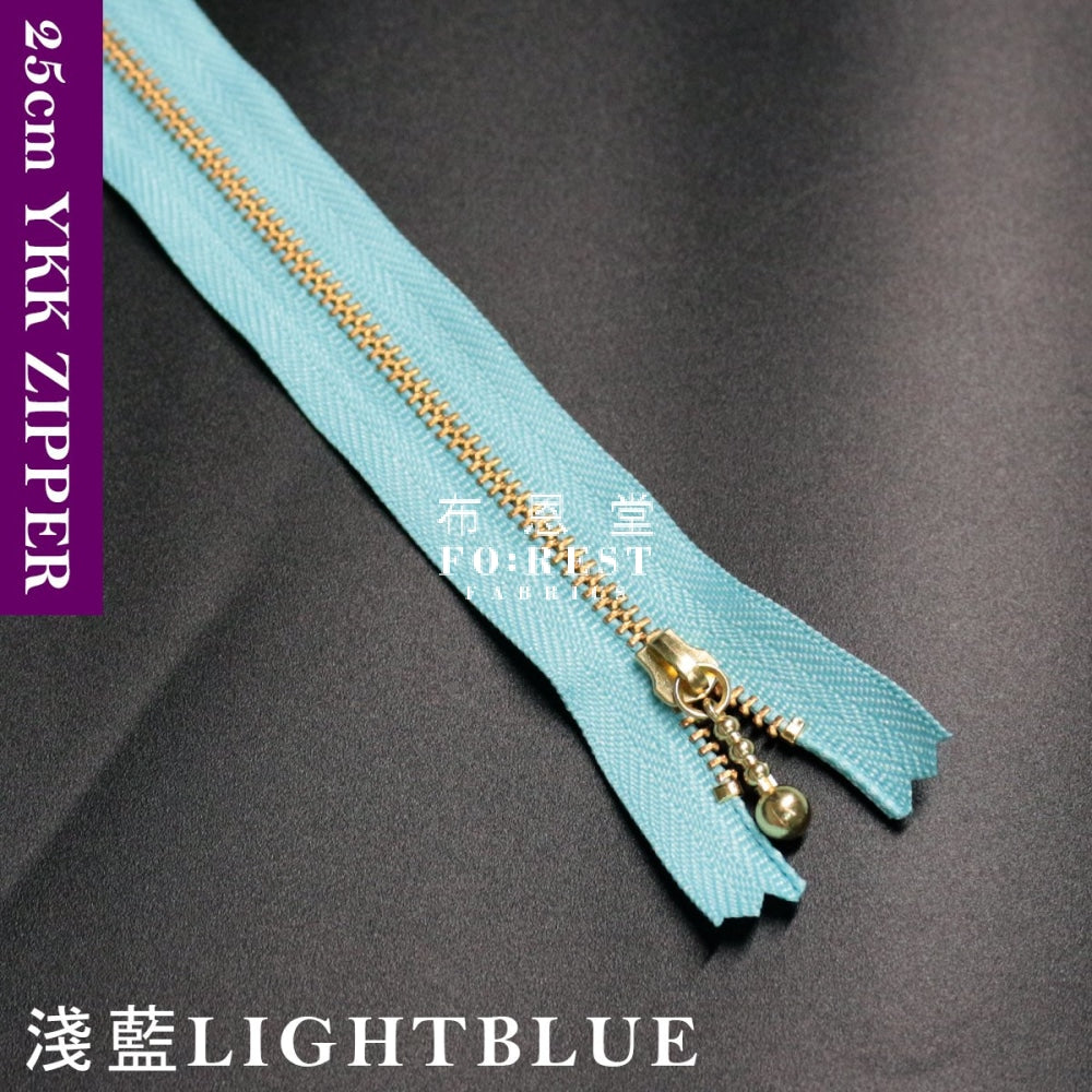 Ykk Zipper Golden 25Cm Light Blue