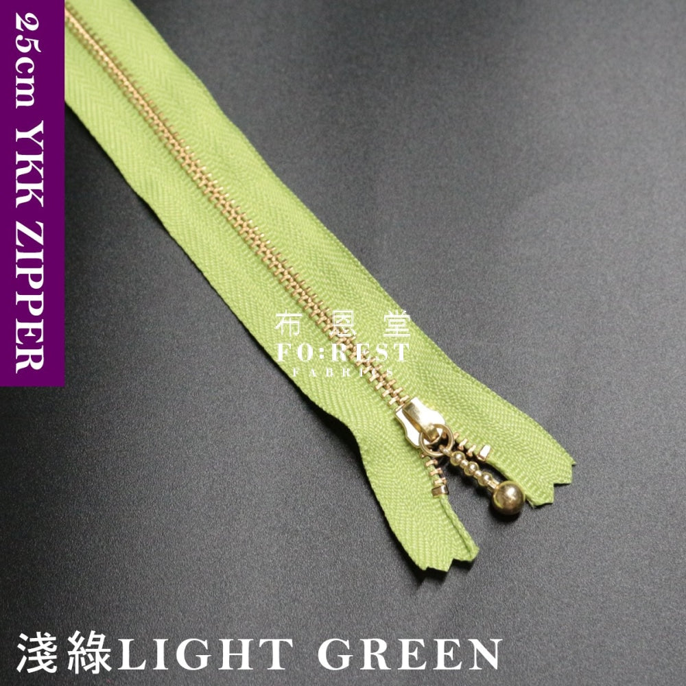 Ykk Zipper Golden 25Cm Lightgreen