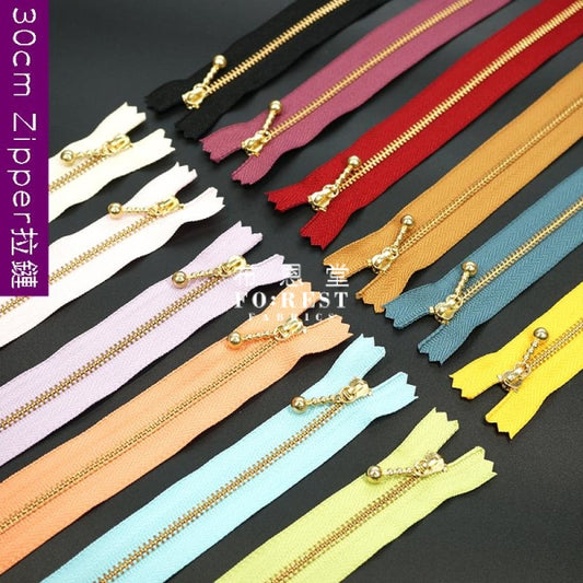 YKK Zipper Golden 30cm - forest-fabric