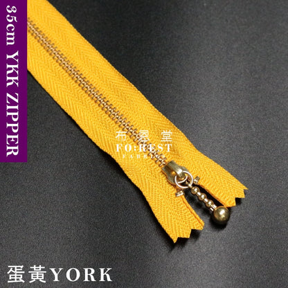 Ykk Zipper Golden 35Cm Oragne