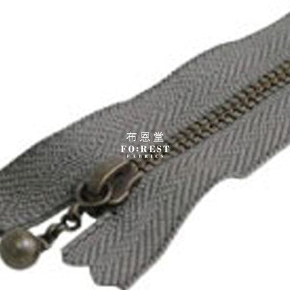 Ykk Zipper Golden Colour 10Cm Gray