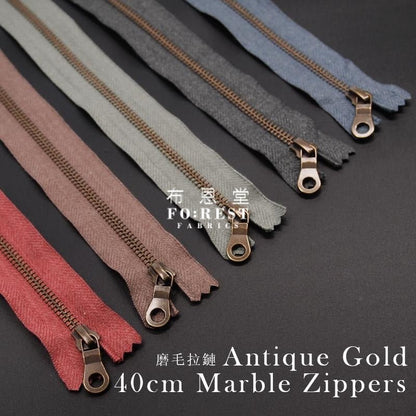 YKK40cm Marble Zippers Antique Glod - FO:REST Fabric 布恩堂Liberty fabrictana lawnjapanese fabricykk zipper