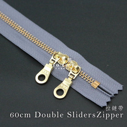 Ykk60Cm Double Silder Zippers Gray Zipper