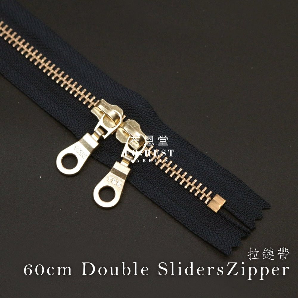 Ykk60Cm Double Silder Zippers Navy Zipper